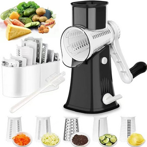 2023 Hot Sale Manual Rotary Cheese Grater 5 In 1 Vegetable Grater Shredder Grater Vegetable Cutter Slicer For Kitchen