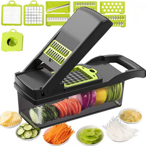 Kitchen accessories veggie slicer Multifunctional cutter Food Dicer 12 in 1 vegetable chopper onion chopper  vegetable slicer