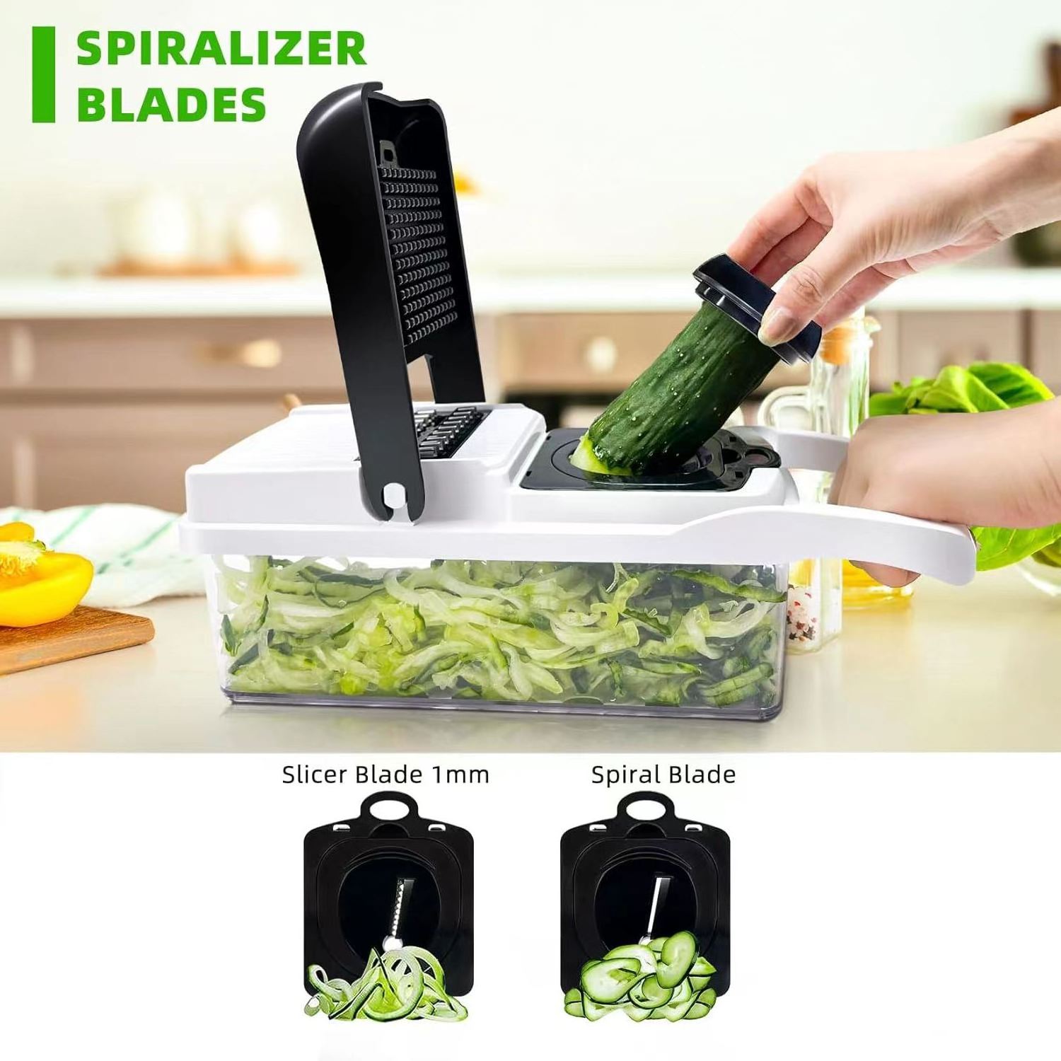 22 In 1 Vegetable Chopper Manual Mandoline Fruit Vegetable Cutter Potatoes Peeler Onion Dicer Veggie Slicer Vegetable Chopper