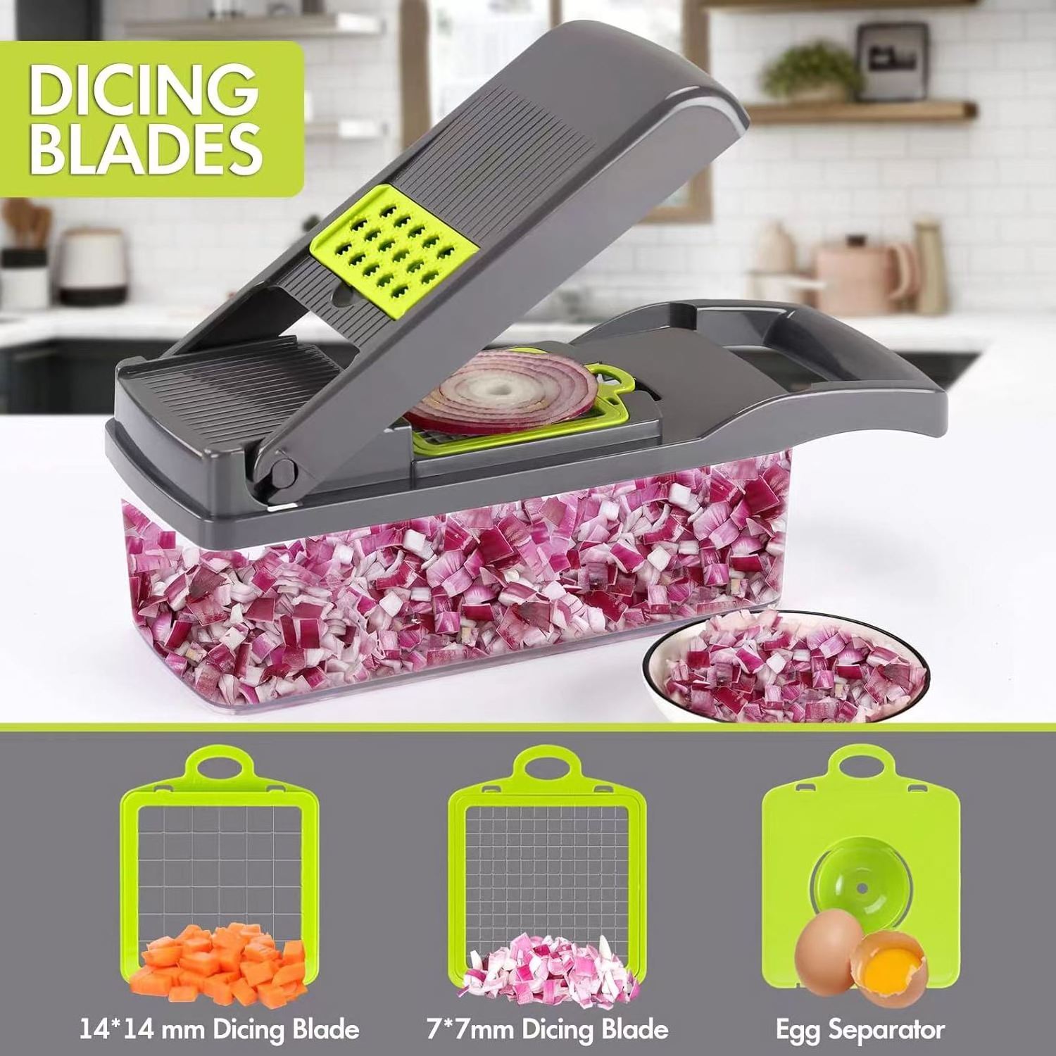 Hot Selling Kitchen Accessories 18 In 1 Manual Mandoline Slicer Food Onion Cutter Veggie Dicer Multifunctional Vegetable Chopper