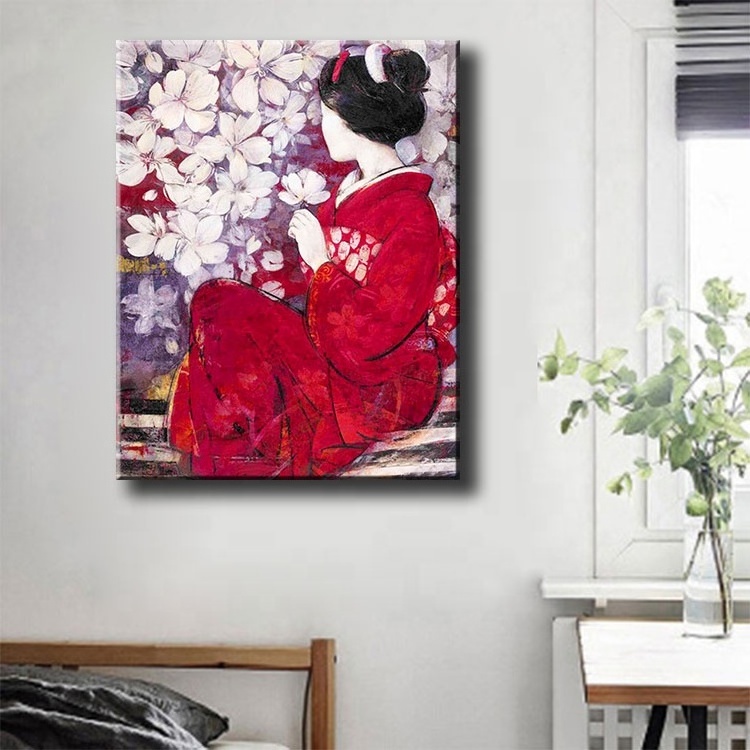 Ever Moment Diamond Painting Japanese Woman Cherry Blossoms Wall Decoration 3F1543