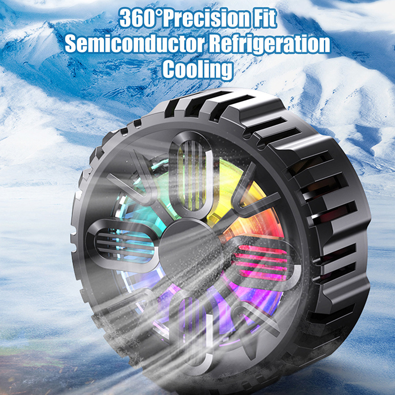 Mobile Phone Cooler L06 Radiator Phone Cooling Fan Magnetic Suction RGB Light Mini Fan Semiconductor Refrigeration For Gaming