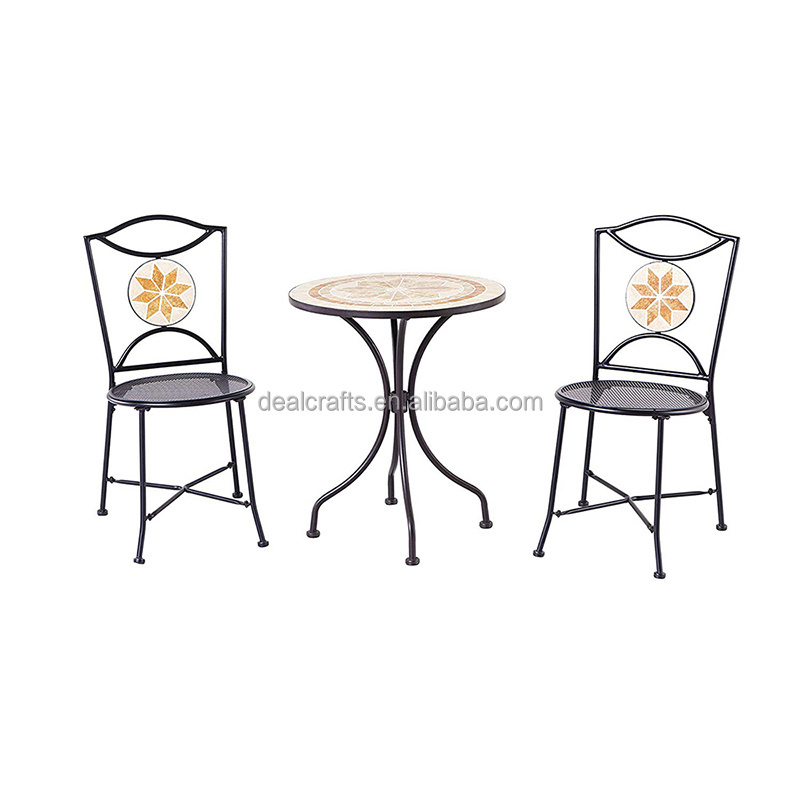 Mosaic 3-piece Bistro Set with One Coffee Table Two  Chairs