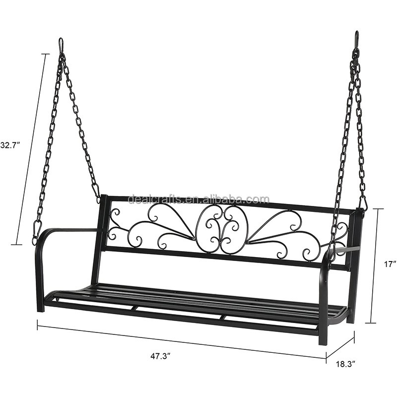 Porch Swing Chair for Outdoors, Heavy Duty Garden Swing Bench for Gardens & Yards