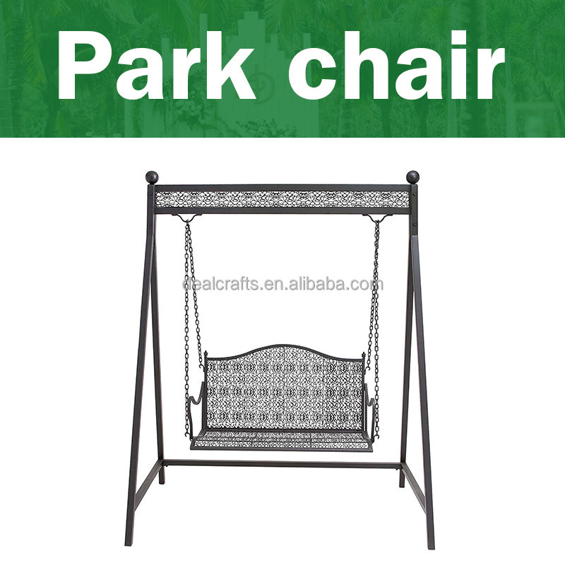 Patio Metal Swings Indoor Living Room Outdoor Park Garden Metal Swing Chair With Stand