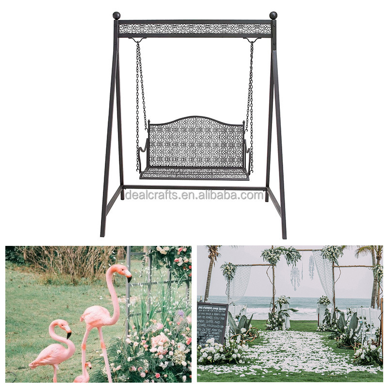 Patio Metal Swings Indoor Living Room Outdoor Park Garden Metal Swing Chair With Stand