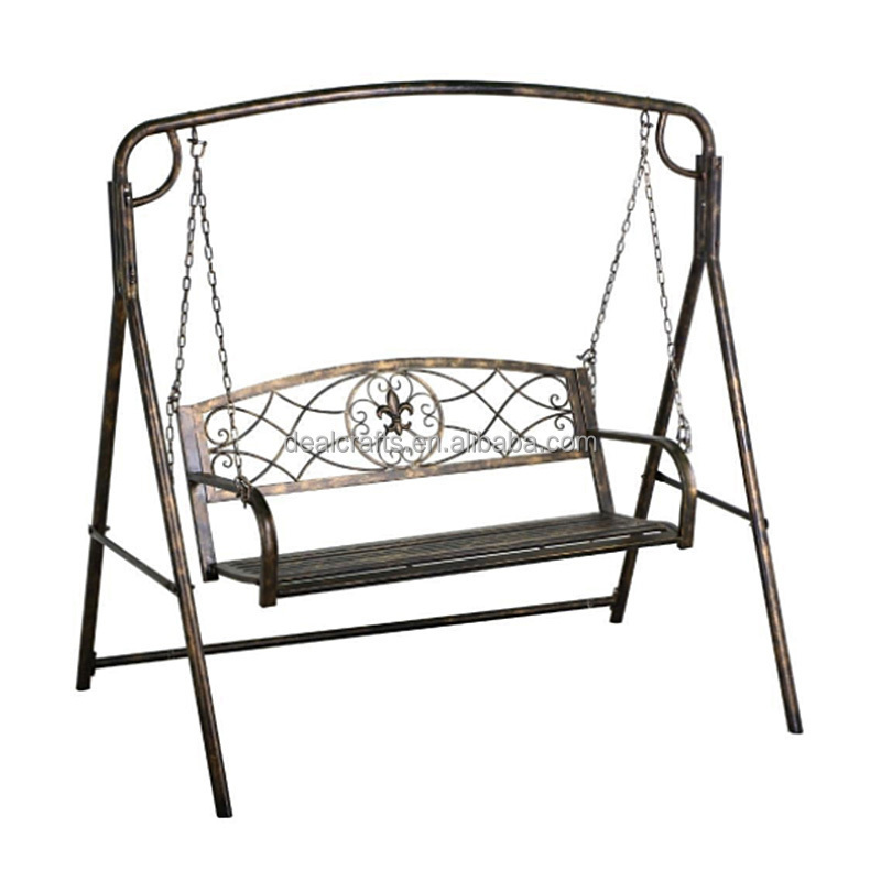 Patio 2 Seat Garden Furniture Metal Patio Swings Hanging Porch Swing Bench