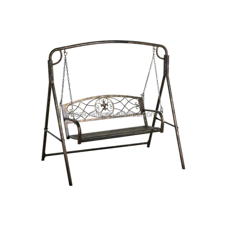 Patio 2 Seat Garden Furniture Metal Patio Swings Hanging Porch Swing Bench