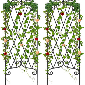 Metal Garden Trellis, Wire Lattices Grid Panels for Climbing Plants and Flowers in Outdoor