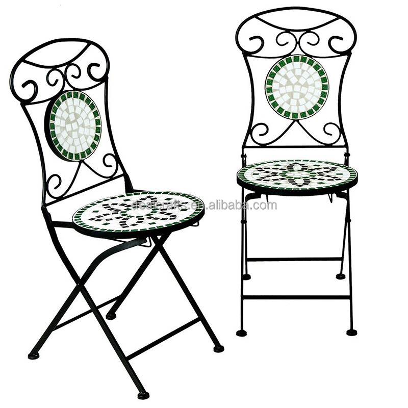 3 Pieces Outdoor Mosaic Furniture Patio 2 Chairs And 1 Table Bistro Sets