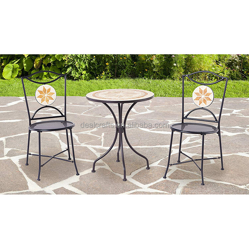 Mosaic 3-piece Bistro Set with One Coffee Table Two  Chairs