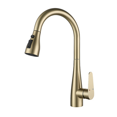 Deao brushed nickel black gold white sink faucet kichen mixer 304 stainless steel modern pull out kitchen faucet