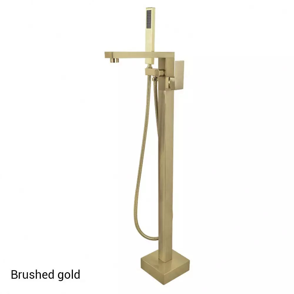 Deao Hot Selling Shower Rain Set Siver Bath Mixer Dual Hendle Han Freestanding Bathtub Faucet Brushed Gold