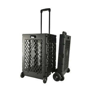 Plastic Foldable Utility Stair Climbing Trolley Cart