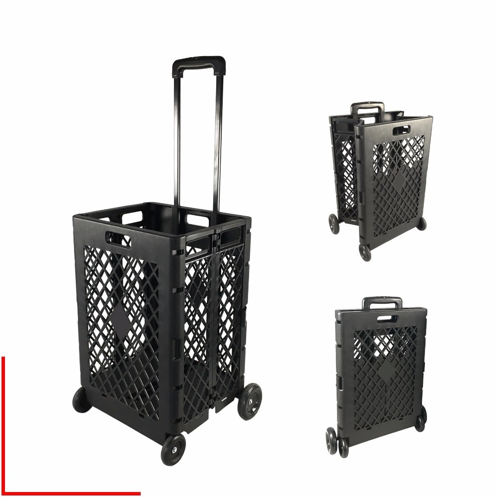 Plastic Foldable Utility Stair Climbing Trolley Cart