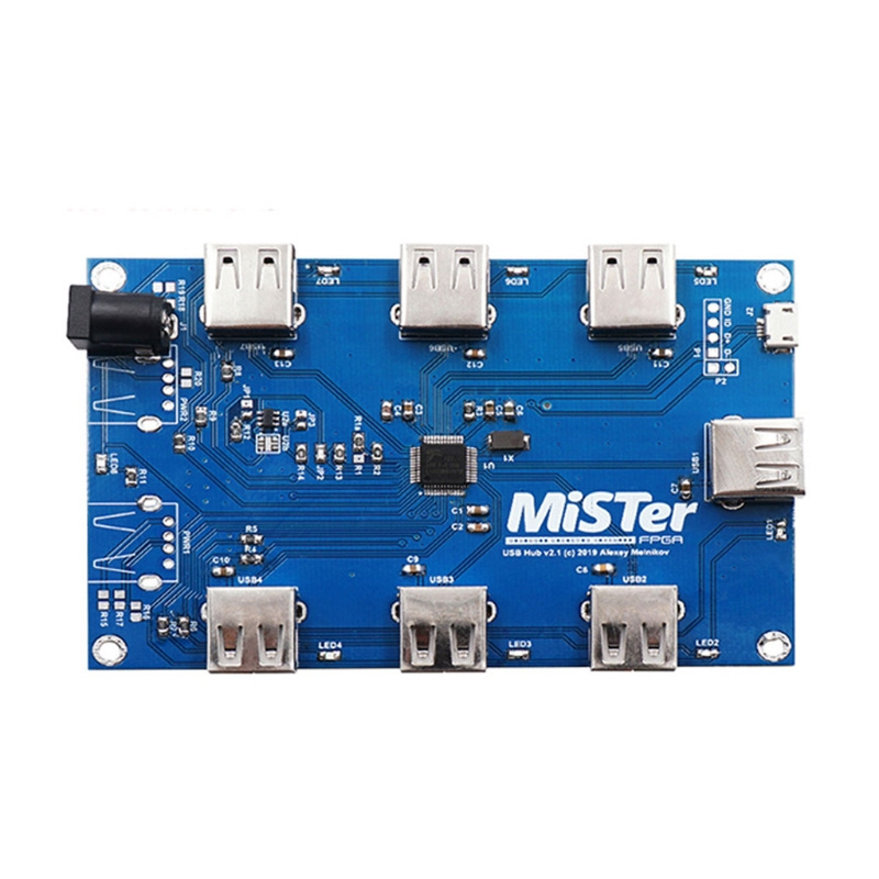 New Manual welding MisTer USB Hub v2.1 board For MisTer FPGA 7 USB Ports