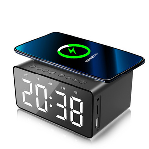 Multi-function Alarm Clock Bluetooth Speaker USB Port Of 15W Charging With TF-Card For Students