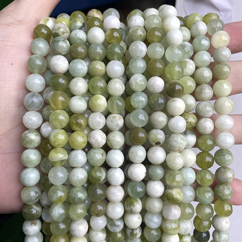 Wholesale Colorful Natural Green Nephrite  Jade Beads Strand For DIY Jewelry Making  6mm 8mm 10mm, 38CM, 15