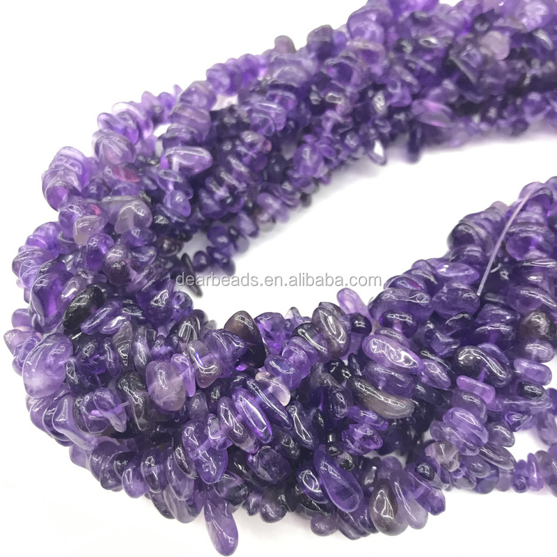 5mm~8mm Wholesale Amethyst Chips Semi-precious Natural Gemstone Loose Beads, Amethyst Chip Beads