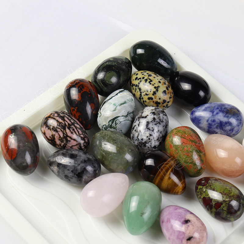 2x3CM wholesale little egg rock polished egg shaped gemstone crystals, small egg beads stone home decoration 20mm 30mm