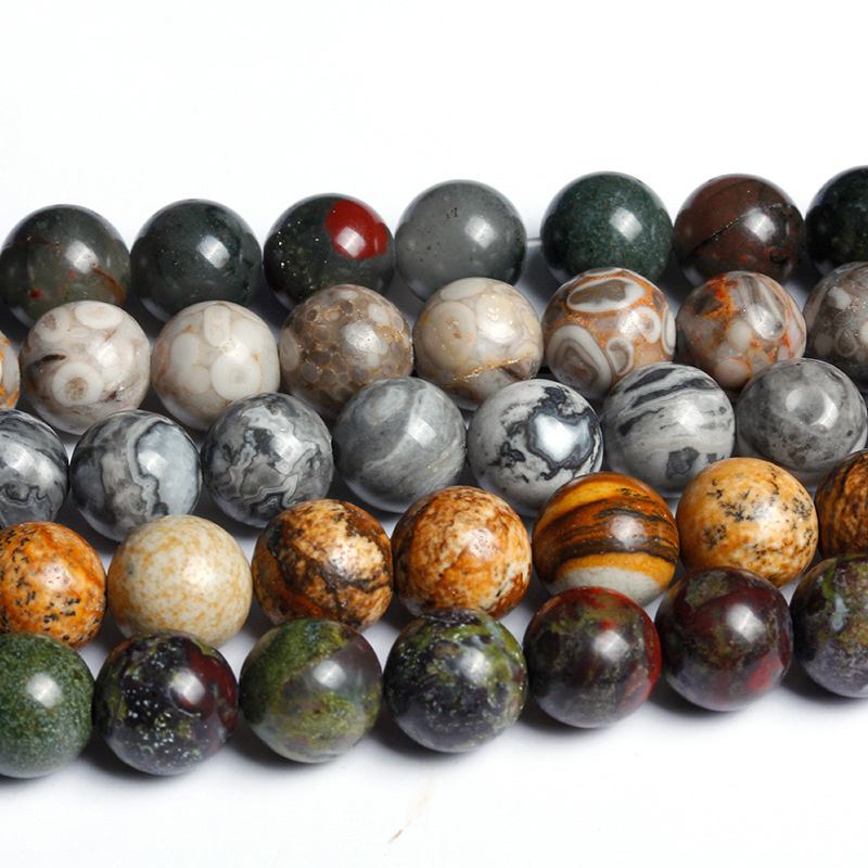 Beads Suppliers Jasper Crystal Beads Natural Gemstone Loose Stone Bead for Jewelry Making 4mm 6mm 8mm 10mm 12mm