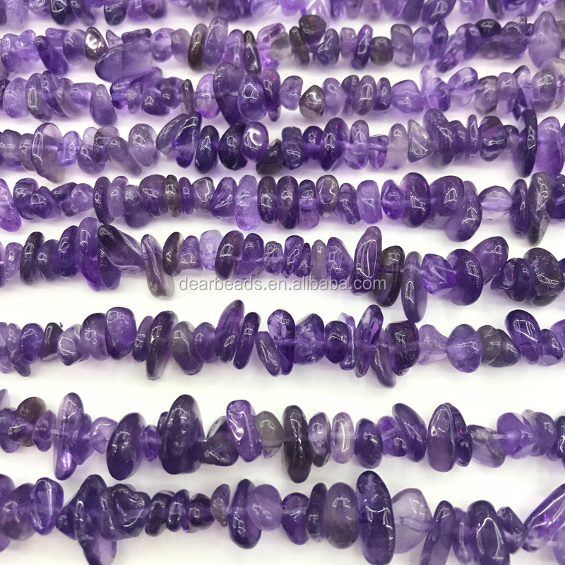 5mm~8mm Wholesale Amethyst Chips Semi-precious Natural Gemstone Loose Beads, Amethyst Chip Beads