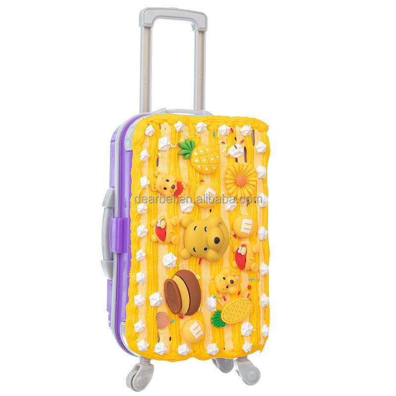 High Capacity Doll Suitcase For Dolls Clothes Baby Clothes 18 Inch American Doll Girl Toy Mini Plastic Suitcase Luggage