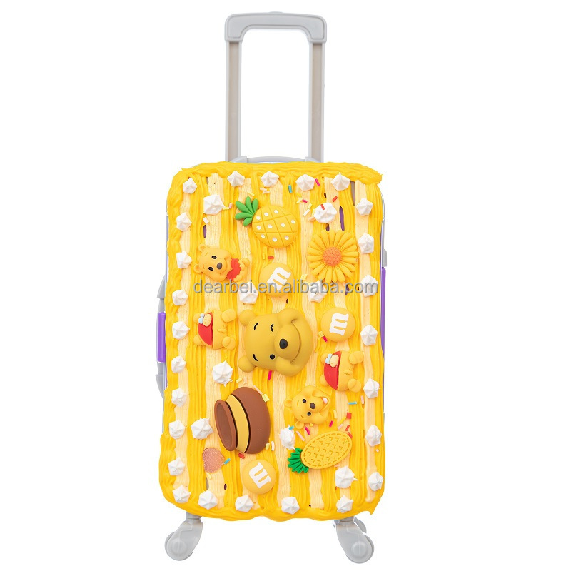 High Capacity Doll Suitcase For Dolls Clothes Baby Clothes 18 Inch American Doll Girl Toy Mini Plastic Suitcase Luggage