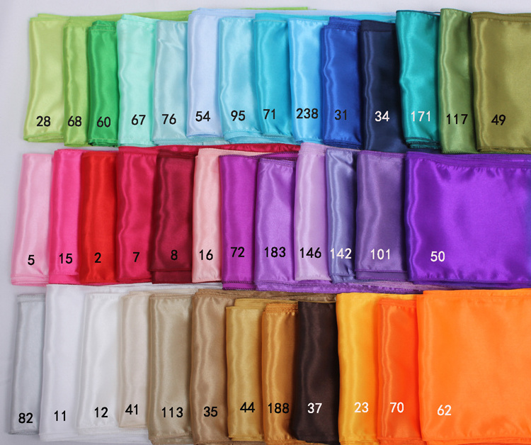 12*108inch wedding satin table runner table cloth solid golden white black blue red purple