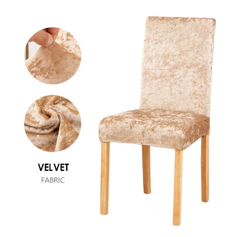 Velvet Plush Chair Covers Spandex Chairs Anti-dust Protector Slipcover Protector for Hotel,Office,Ceremony,Banquet Wedding Party