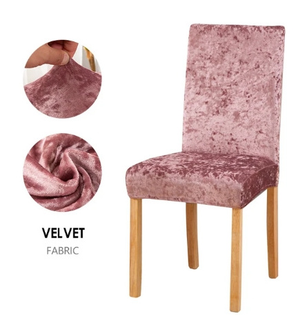 Velvet Plush Chair Covers Spandex Chairs Anti-dust Protector Slipcover Protector for Hotel,Office,Ceremony,Banquet Wedding Party