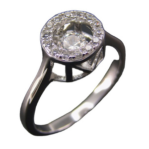 CZ  Body Jewelry Mexican Engagement CZ Dancing Diamond Zircon Silver 925 Ring