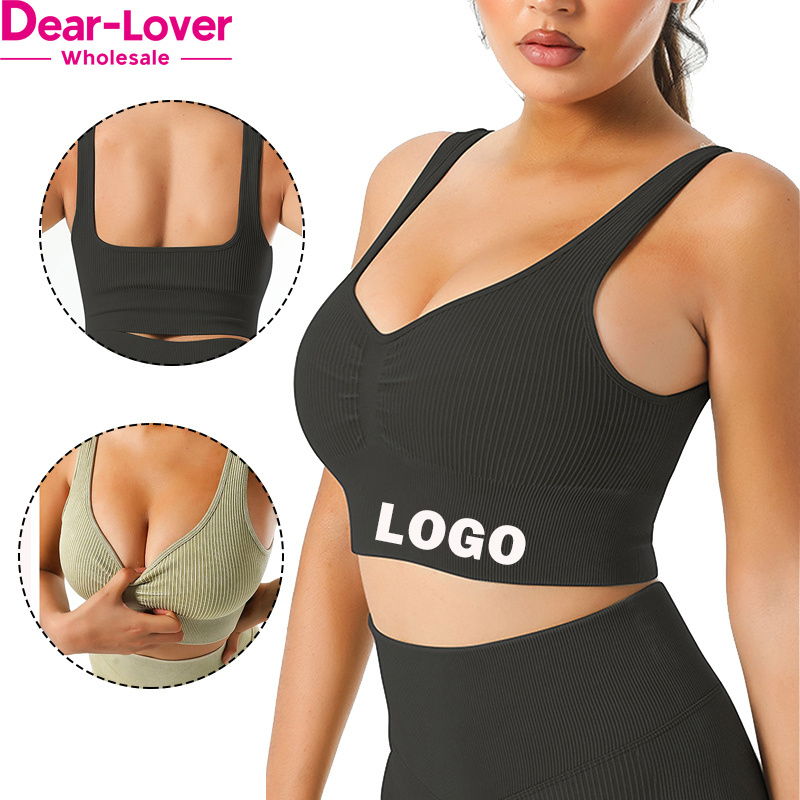 Dear-Lover Activewear Manufacturers OEM ODM Custom Wholesale Fitness Clothing Gym Ribbed Seamless Yoga Sets Fitness Women