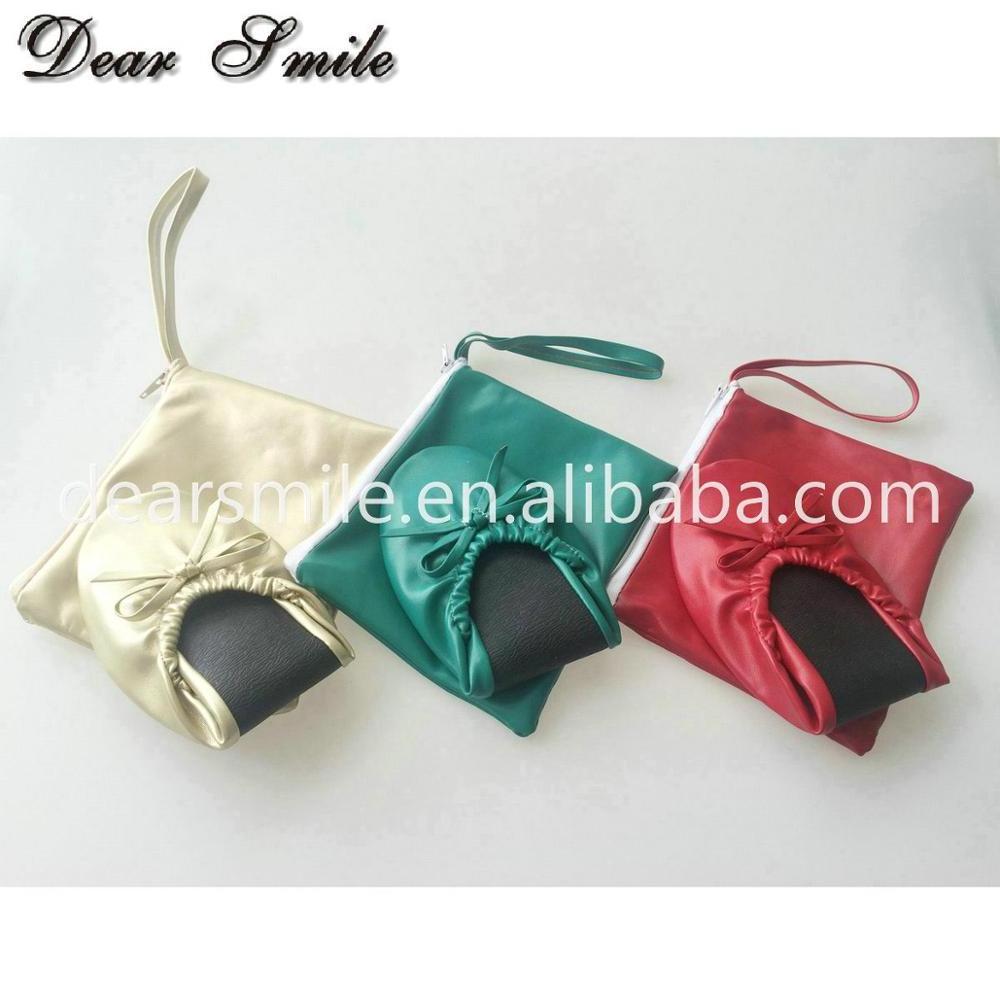 2023 Wholesale Trade assurance ballet foldable ballerina flats fold up disposable ballerina shoes