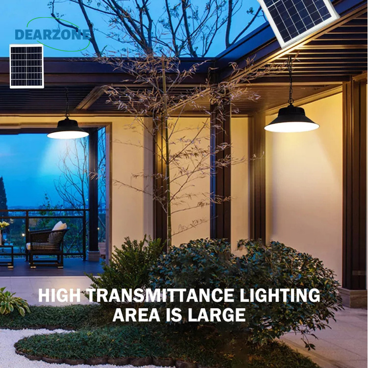 Outdoor Ip65 Waterproof Solar Powered Hanging Pendant Lamp Shed Lights For Garden Patio Garage Barn Balcony Lighting