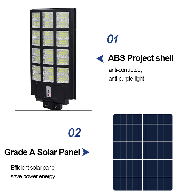 Solar Lamp Motion Sensor Security Lighting 2000w Solar Street Lights 3 Light Mode Waterproof LED 10 80 ABS IP65 DC 6V 5-8 Hours