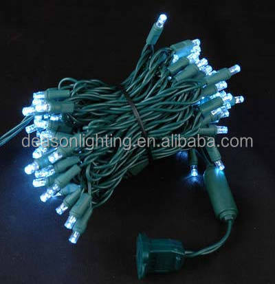 Wide Angle 5MM LED Lights - 100 5mm cool white led christmas lights