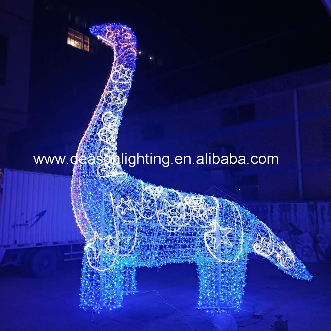 light up dinosaur giant outdoor christmas decorations