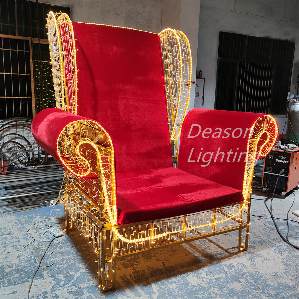 Giant christmas decorations santa throne chair