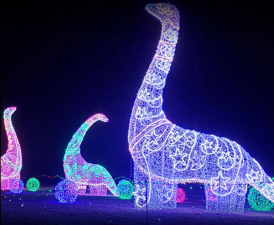 light up dinosaur giant outdoor christmas decorations