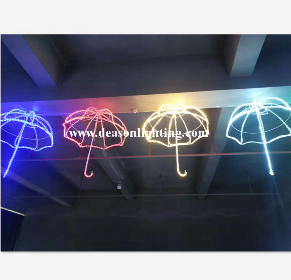 led umbrella motif hanging decoration light