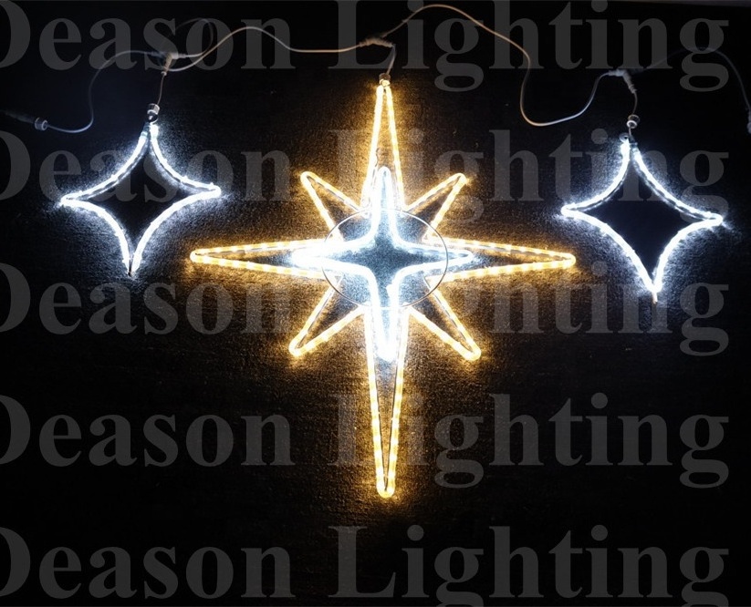 outdoor christmas star decoration led light