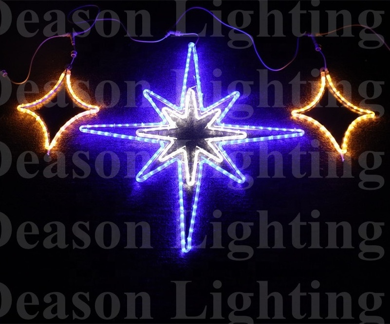 outdoor christmas star decoration led light