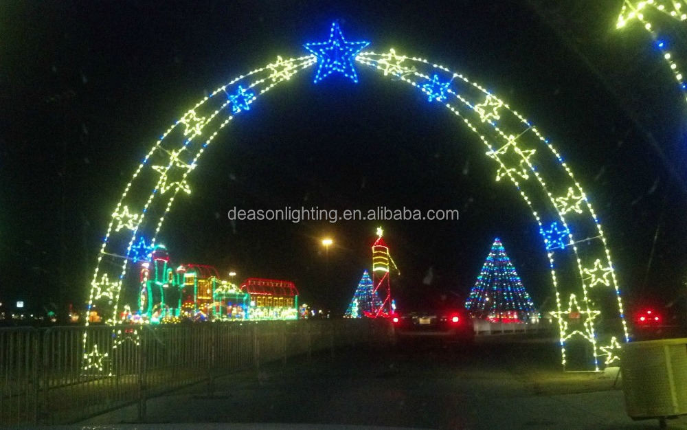 Star decoration outdoor christmas light arches