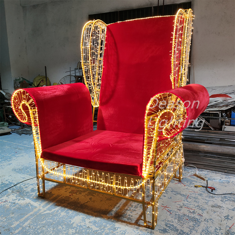 Giant christmas decorations santa throne chair