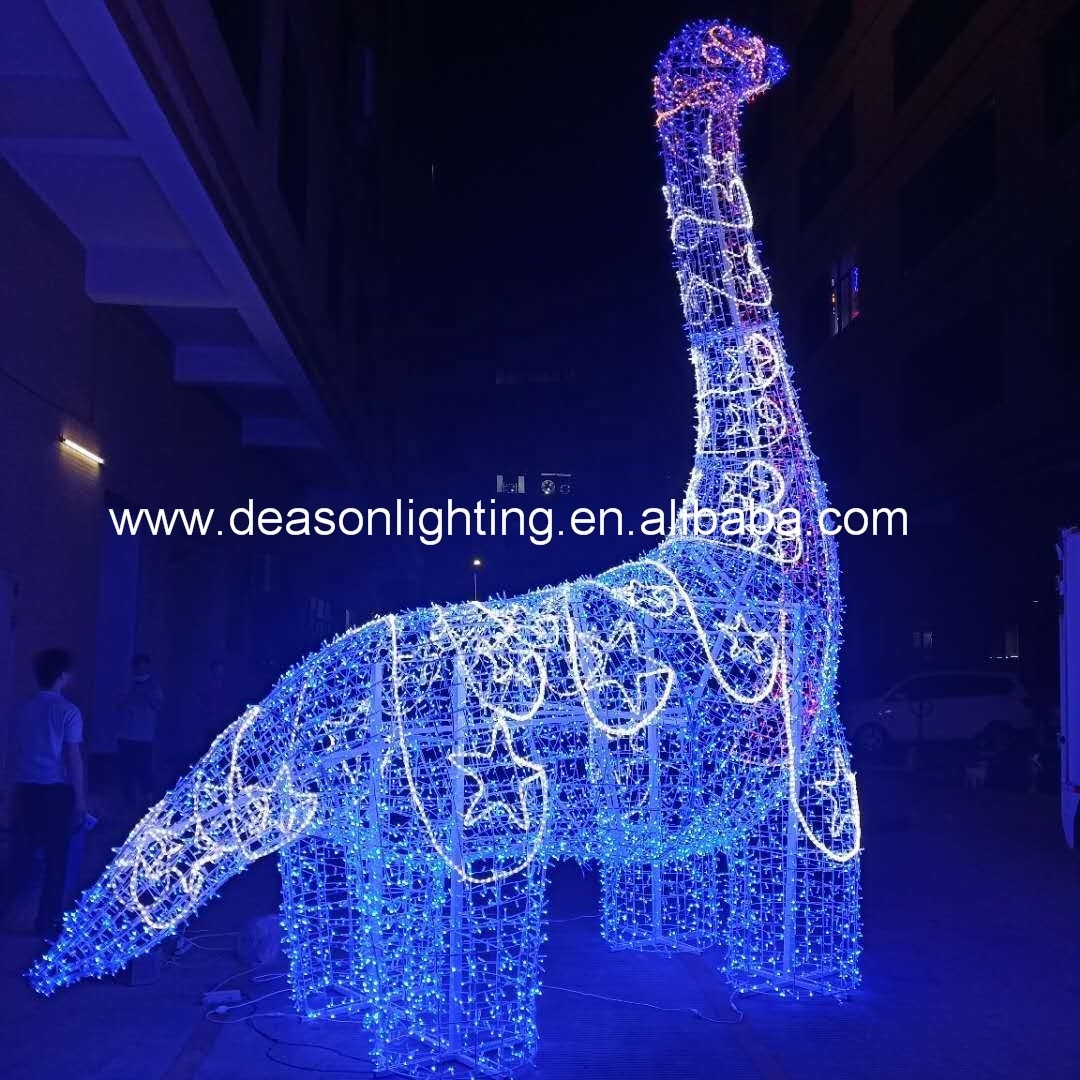 light up dinosaur giant outdoor christmas decorations