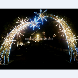 Star decoration outdoor christmas light arches