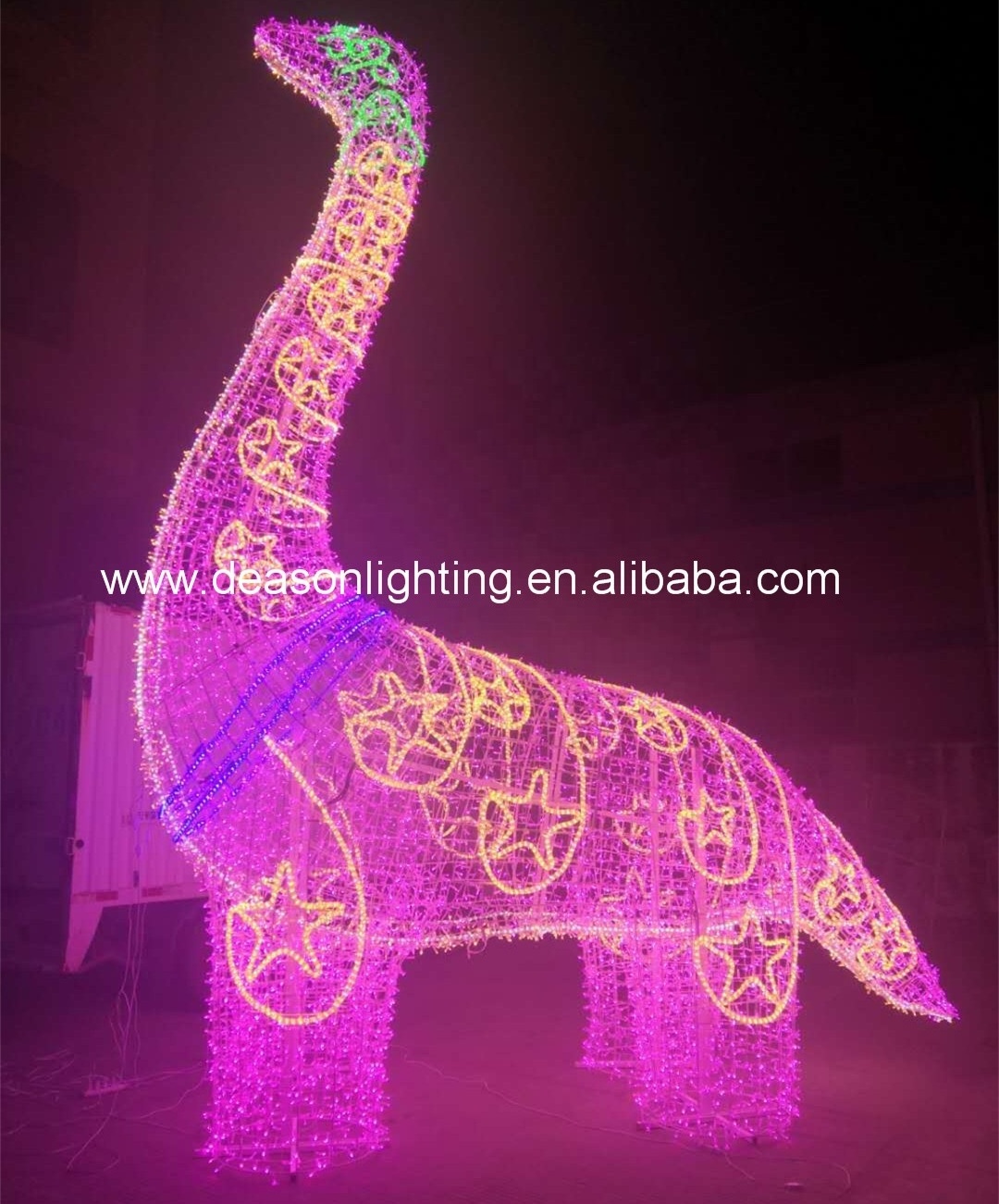 light up dinosaur giant outdoor christmas decorations