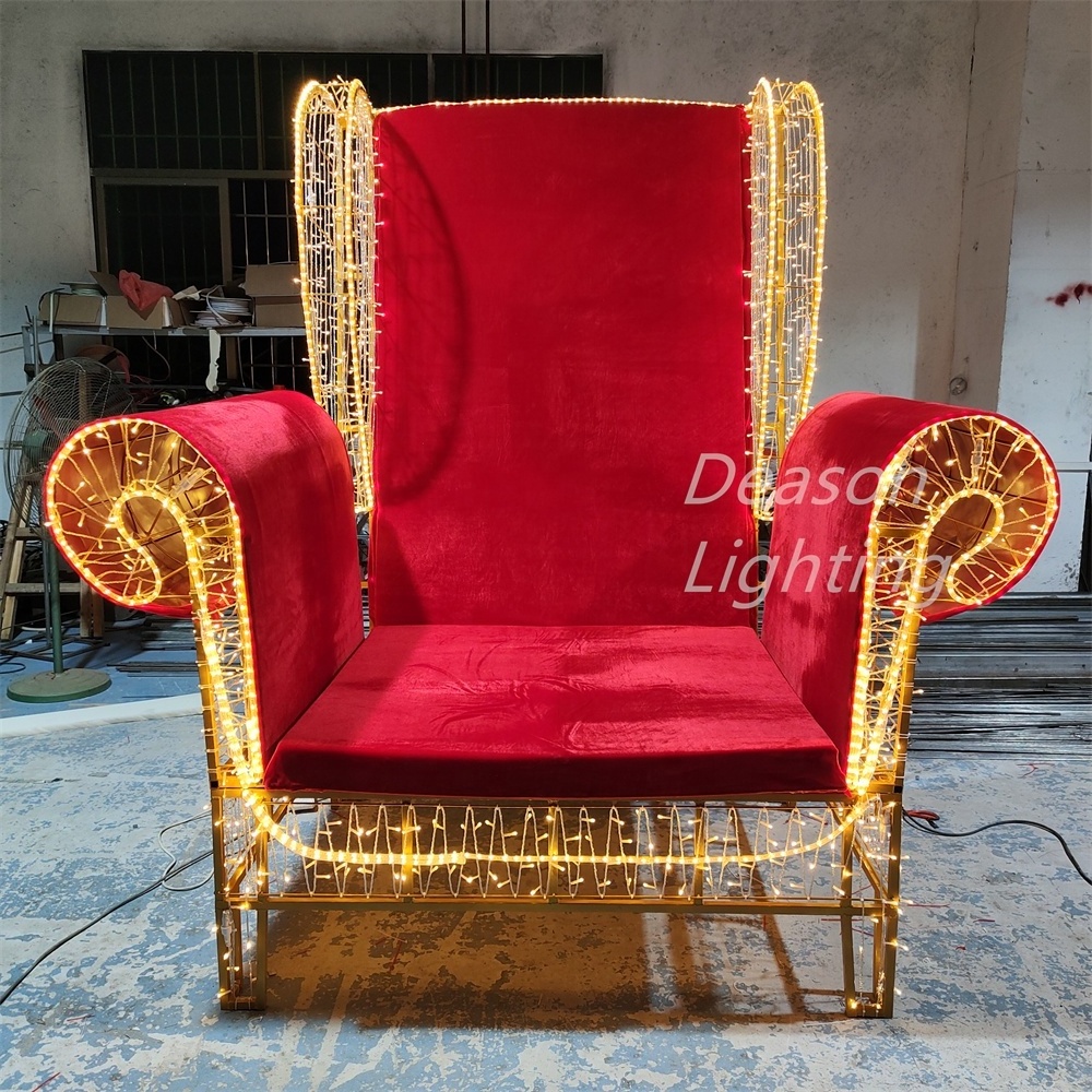 Giant christmas decorations santa throne chair