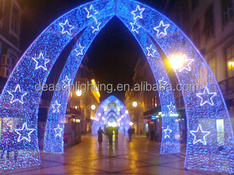 Star decoration outdoor christmas light arches